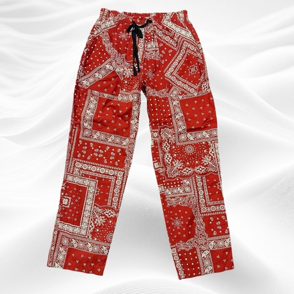 NWT Overlover Capri Pant Magic Bandana Red Size Small